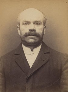 Decker. Jacques. 43 ans, né à Grodeskersheim (Bas-Rhin). Tailleur d'habits. Anarchiste. 9/..., 1894. Creator: Alphonse Bertillon.