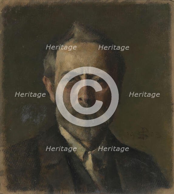 Self portrait, 1903. Creator: Peter Alfred Schou.