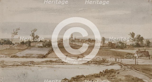 Landscape with a view of Arnhem. Creator: Pieter de With.