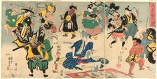 The Extraordinary Phenomenon of the Popular Otsu Picture (Tokini otsue kidai no maremono), 1848. Creator: Utagawa Kuniyoshi.