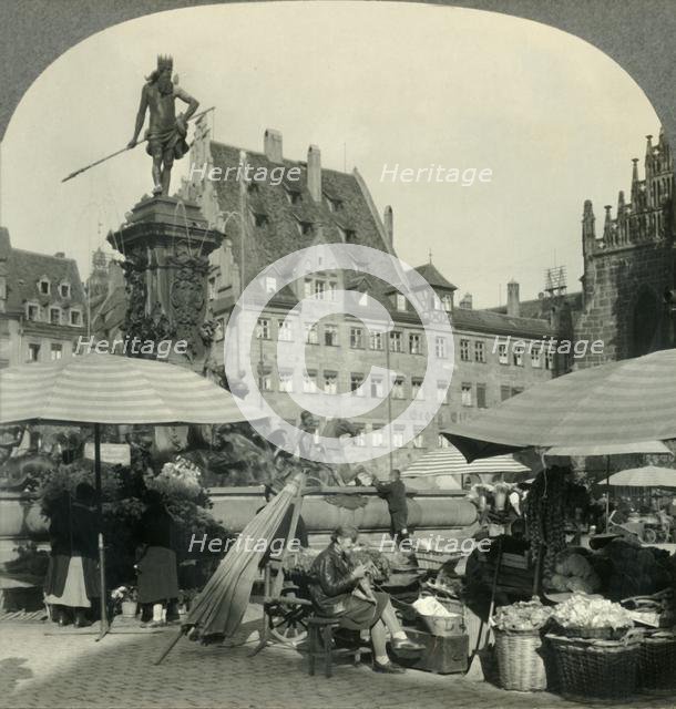 'The Market and Frauenkirche Square, Nuremburg, Germany', c1930s. Creator: Unknown.