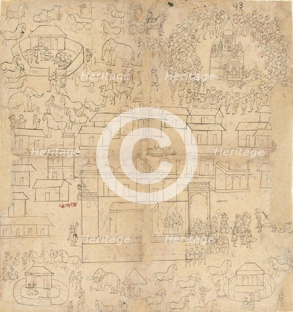 Cityscape, 18th-19th century. Creator: Unknown.