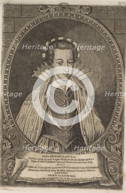 Anna Radziwill (1475/76-1522). From: Icones Familiae Ducalis Radivilianae, 1758.