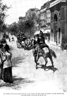 Eve's Ransom..their serious conversation was only resumed when they had crossed to the...river, 1895 Creator: George Meisenbach.