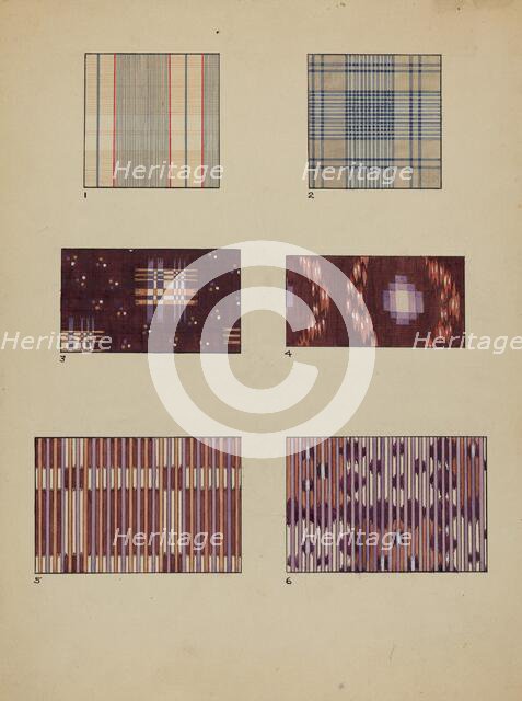 Printed and Woven Cotton, c. 1936. Creator: Millia Davenport.