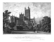 'N.E. View of Gloucester Cathedral', c1843. Creator: WL Walton.