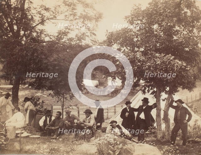 Camp of Captain Hoff, Rear View, Gettysburg, Pennsylvania, July 1865. Creator: William Morris Smith.