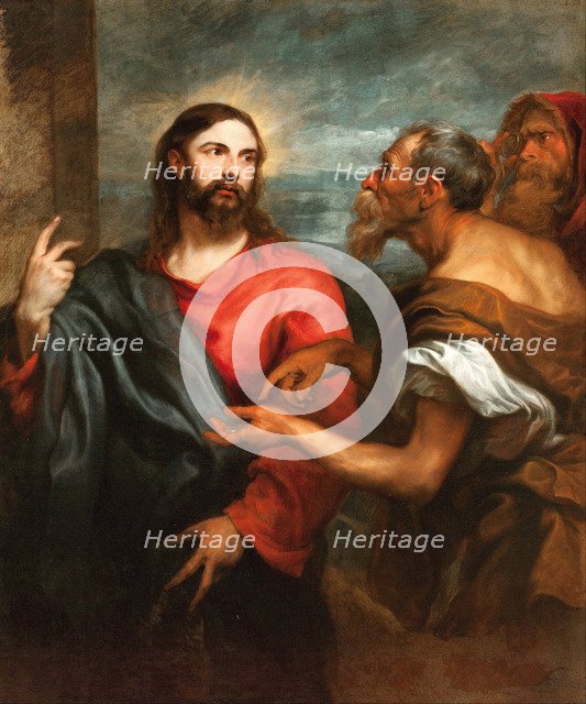 The Tribute Money, ca 1625. Artist: Dyck, Sir Anthonis, van (1599-1641)