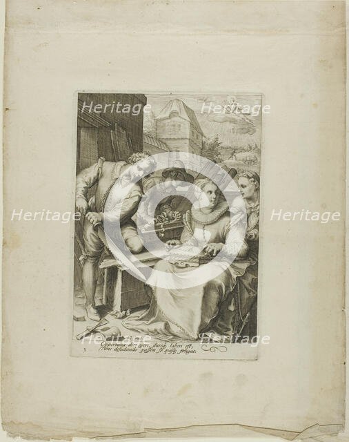 Midday, plate three from Four Times of Day, c.1595. Creator: Jan Saenredam.