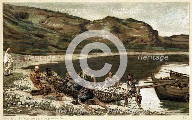 'The second miraculous draught of fishes', c1890. Artist: Unknown