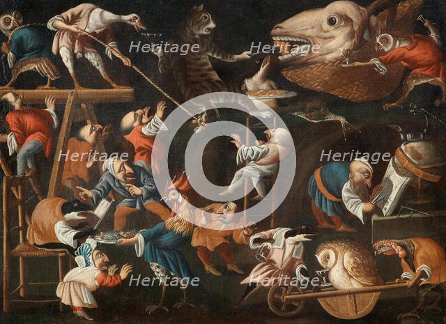 Animals and stylised figures, Second Half of the 17th cen.. Creator: Maestro della Fertilità dell'Uovo (active End of 17th cen.).