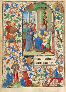 Christ before Pilate; Prayer Book of Charles the Bold, about 1471. Creator: Lieven van Lathem.