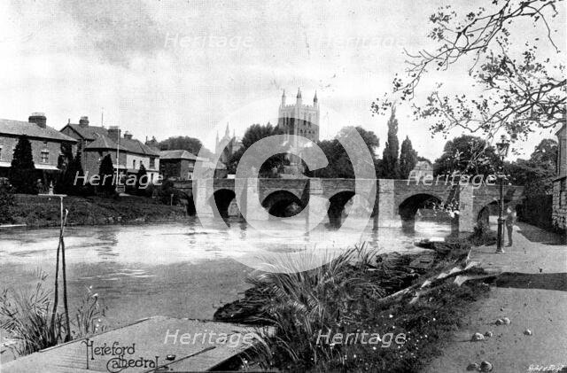 The Cathedrals of England: Hereford Cathedral, 1895. Creator: Francis Frith & Co.