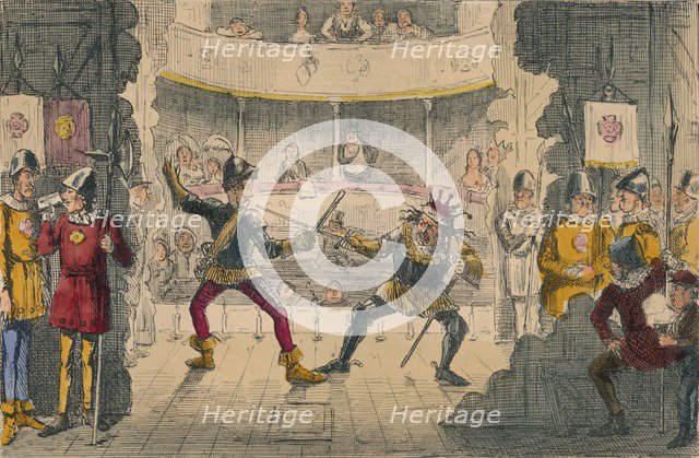 The Battle of Bosworth Field, a scene in the Great Drama of History, 1850. Artist: John Leech