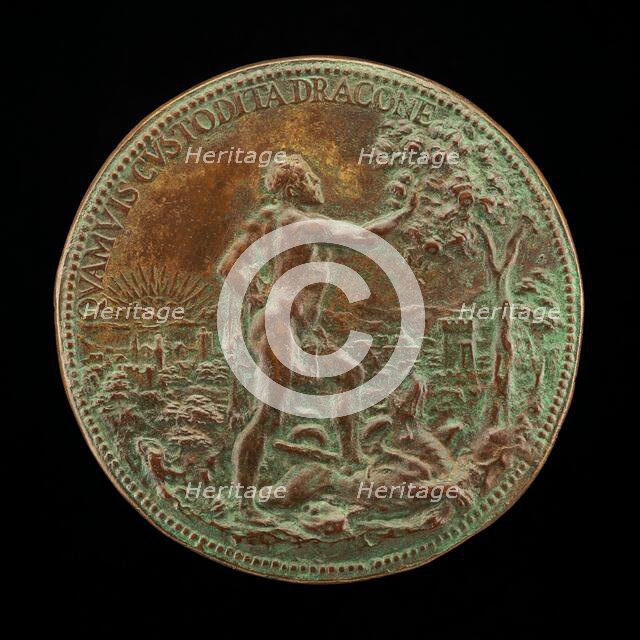 Fernando as Hercules Plucking the Apples of the Hesperides [reverse]. Creator: Annibale Fontana.