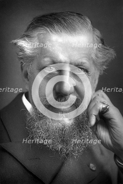 Sir Edwin Arnold (1832-1904), English poet and journalist, 1893.Artist: W&D Downey