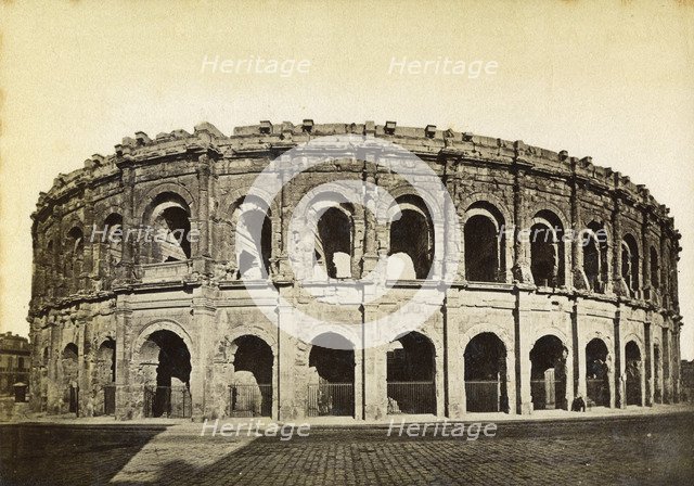 Roman amphitheatre, Nimes, France, late 19th or early 20th century. Artist: Unknown