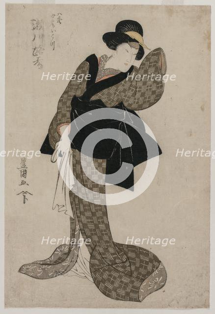 Segawa Roko as Hachizo's Wife Ohatsu, c. 1805. Creator: Utagawa Toyokuni (Japanese, 1769-1825).