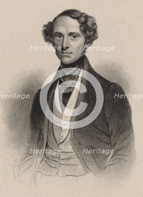 Portrait of the composer Theodor Döhler (1814-1856), First half of the 19th cent..