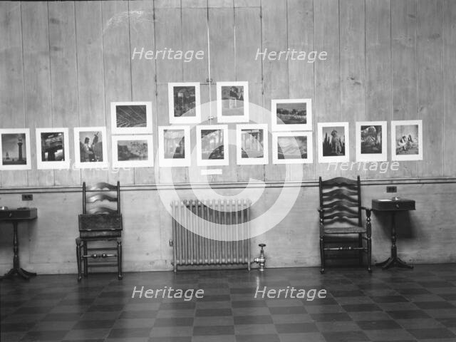Exhibition of Arnold Genthe photographs at the Guild Hall, East Hampton, Long Island, 1933. Creator: Arnold Genthe.