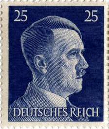 Postage stamp featuring Adolf Hitler (1889-1945), 1941-1942. Artist: Unknown