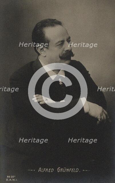 Portrait of the pianist and composer Alfred Grünfeld (1852-1924), c. 1900. Creator: Anonymous.