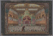 View of the royal lodge of the Schouwburg in Amsterdam with a performance for Willem V, 1768-1799 Creator: Anon.