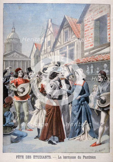 Fête des étudiants, the village fair of Panthéon, Paris, 1898. Creator: F Meaulle.