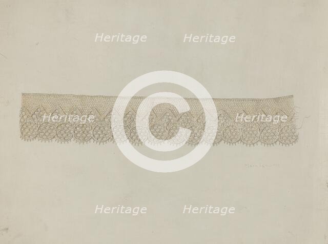 Lace Edging, c. 1938. Creator: Marie Famularo.