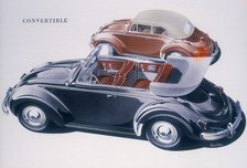 Poster advertising a Volkswagen Convertible, 1959. Artist: Unknown