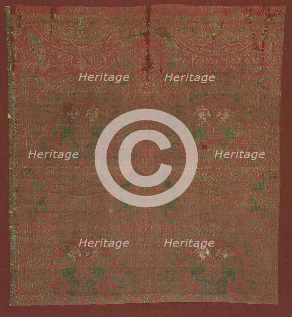 Silk Fragment, 13th century. Creator: Unknown.