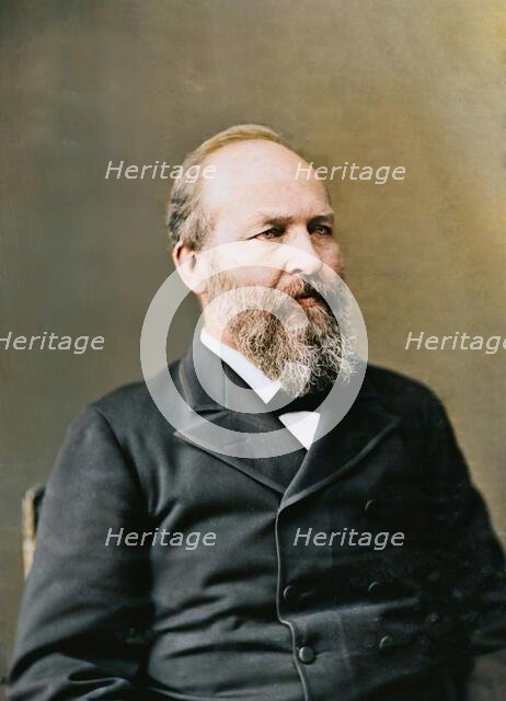 President James Garfield, between 1870 and 1880. Creator: Unknown.