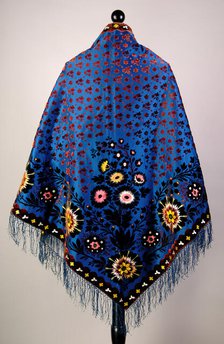 Evening shawl, possibly French, 1875-85. Creator: Unknown.