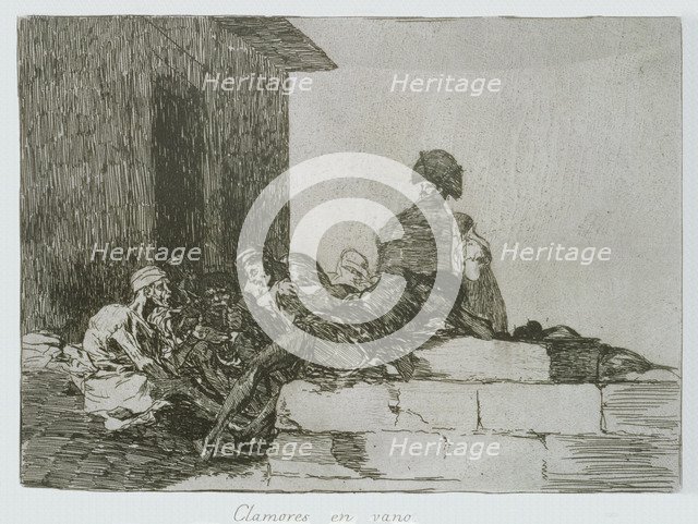 The Disasters of War, a series of etchings by Francisco de Goya (1746-1828), plate 54: 'Clamores …