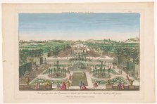 View of the fountains of a garden of the king of Spain, 1700-1799. Creator: Anon.