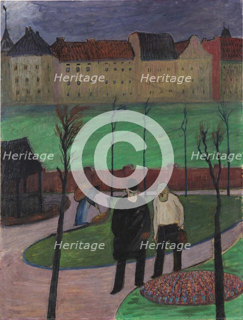 At the flowerbed, c1910-1913. Creator: Werefkin, Marianne, von (1860-1938).