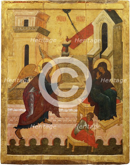 The Annunciation, Mid of 16th cen. Artist: Russian icon  