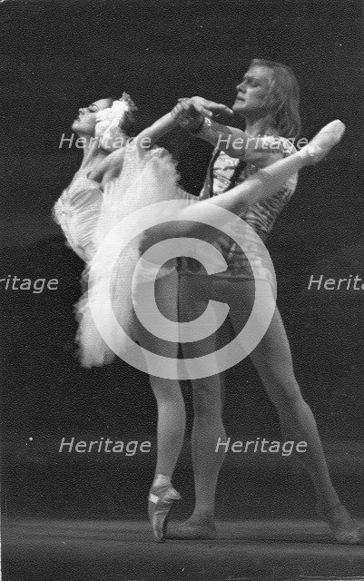 Ludmila Semenyaka and Alexander Godunov in the Ballet Swan Lake, 1970s.