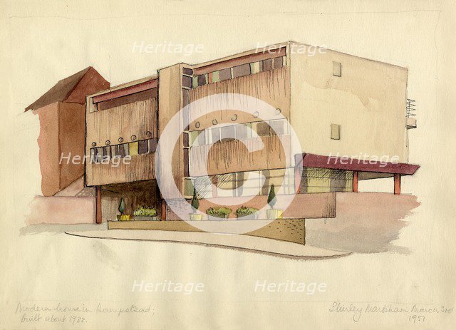 'Modern house in Hampstead', (1951).  Creator: Shirley Markham.
