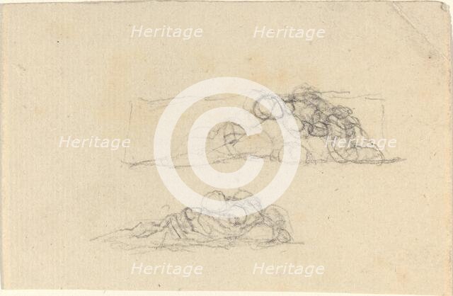 Two Groups of Huddled Figures. Creator: John Flaxman.