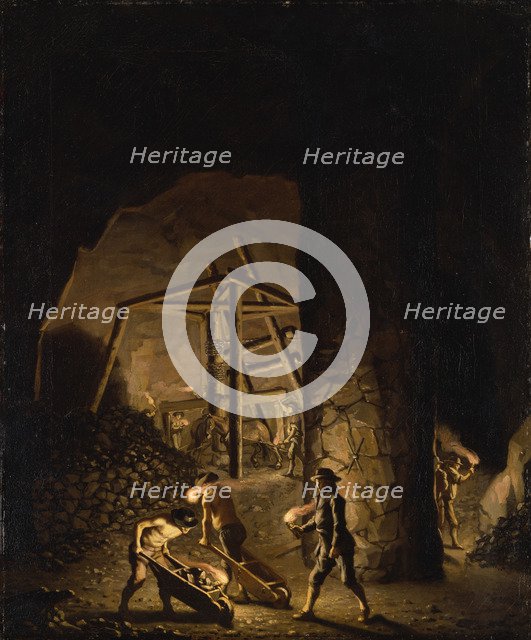 Gallery in Falun Copper Mine, ca 1784.