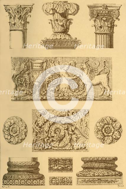 Roman architectural ornament and sculpture, (1898).  Creator: P Burkhardt.