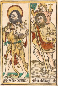 Saint John the Baptist and Saint Christopher, 1470/1480. Creator: Unknown.