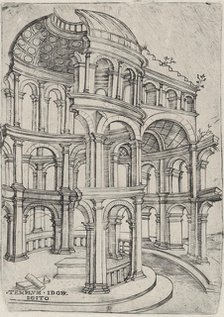 Templum Idor Egito, from a Series of 24 Depicting (Reconstructed) Buildings f..., Plate ca. 1530-50. Creator: Anon.