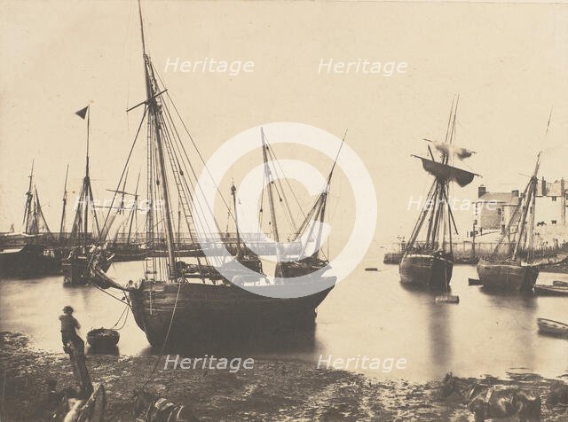 Harbor Scene, ca. 1855. Creator: Attributed to Thomas Sutton.