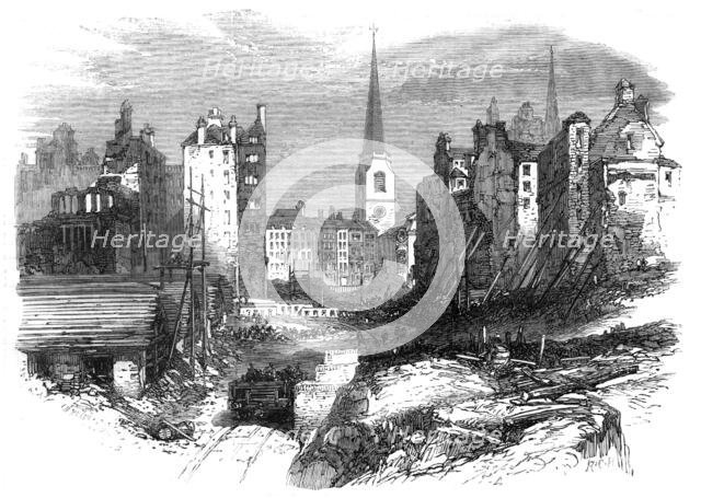 The South-Eastern Railway works on Dowgate-Hill, 1864. Creator: Mason Jackson.