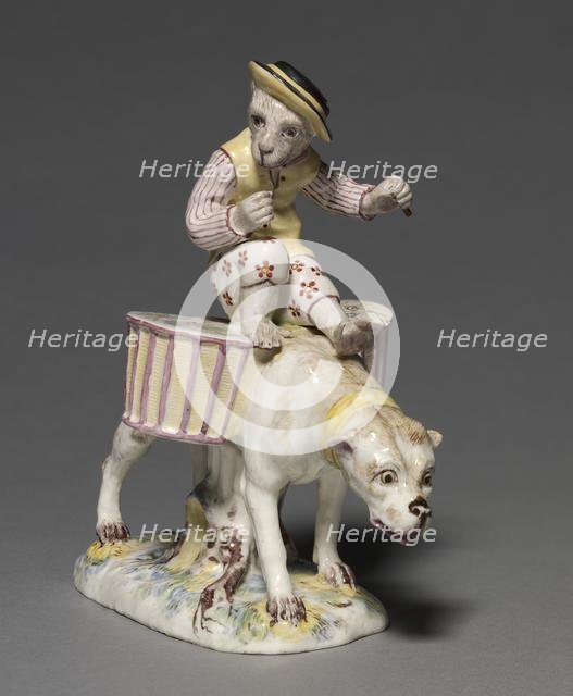 Figure of a Monkey on a Dog, c. 1745. Creator: Mennecy- Villeroy Factory (French).