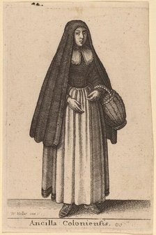 Ancilla Coloniensis, 1643. Creator: Wenceslaus Hollar.