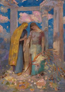 Mystical Conversation, c1896. Creator: Redon, Odilon (1840-1916).