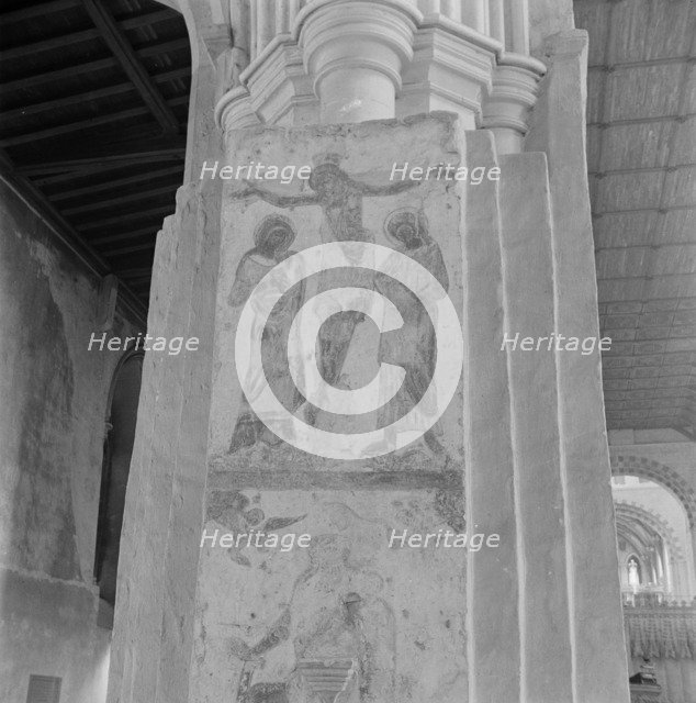 Wall painting, St Albans Abbey, Hertfordshire, 1945-1980. Artist: Eric de Maré.